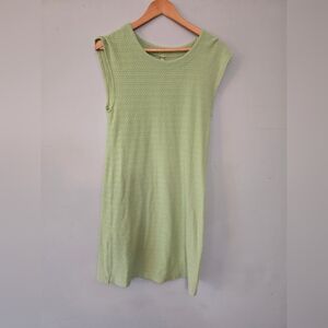 Uncle Frank Light Green Textured Knit Tank Dress